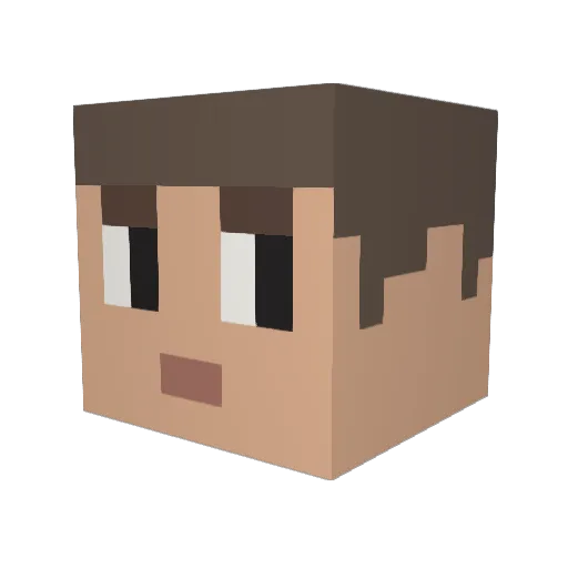 je123456 Minecraft avatar head, 3D render