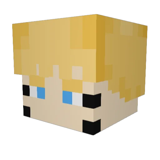 je5us135 Minecraft avatar head, 3D render