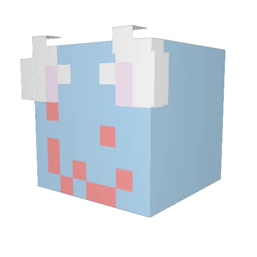 jeSuceDesBites12 Minecraft avatar head, 3D render