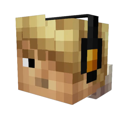 je_suis_simcha Minecraft avatar head, 3D render