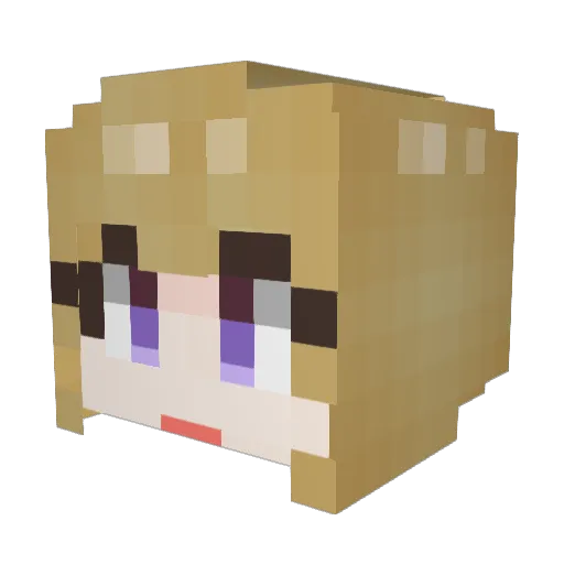 jeaeun5 Minecraft avatar head, 3D render