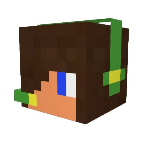 jeandoux Minecraft avatar head, 3D render
