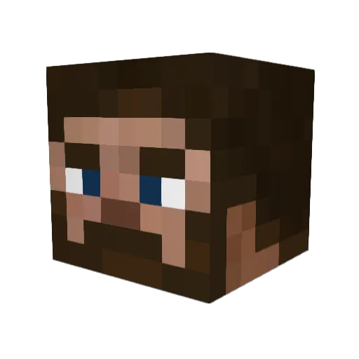 jeanluec Minecraft avatar head, 3D render