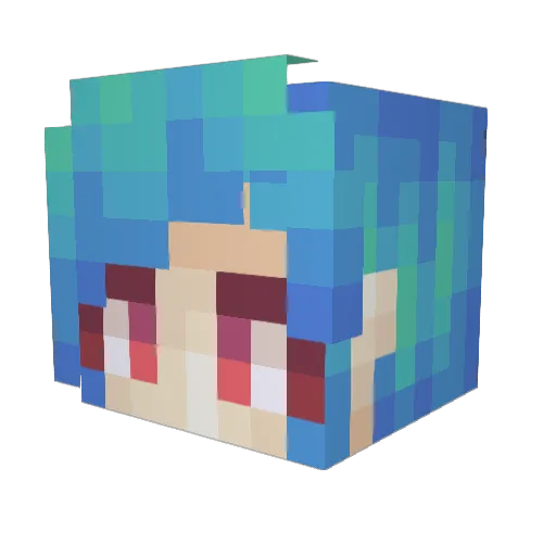jeanninems Minecraft avatar head, 3D render