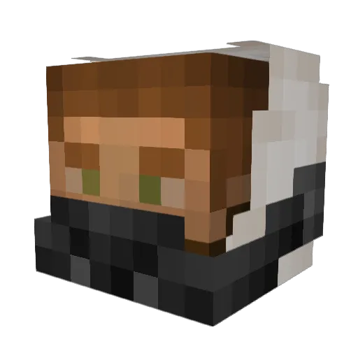 jeb_bowie Minecraft avatar head, 3D render