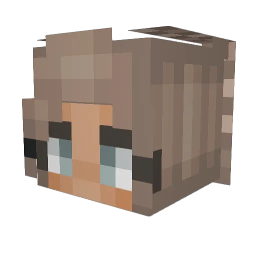 jebble Minecraft avatar head, 3D render
