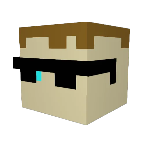 jebezi Minecraft avatar head, 3D render