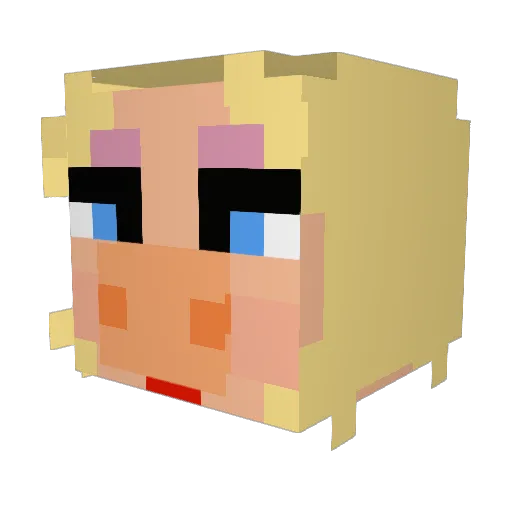 jebpleb Minecraft avatar head, 3D render