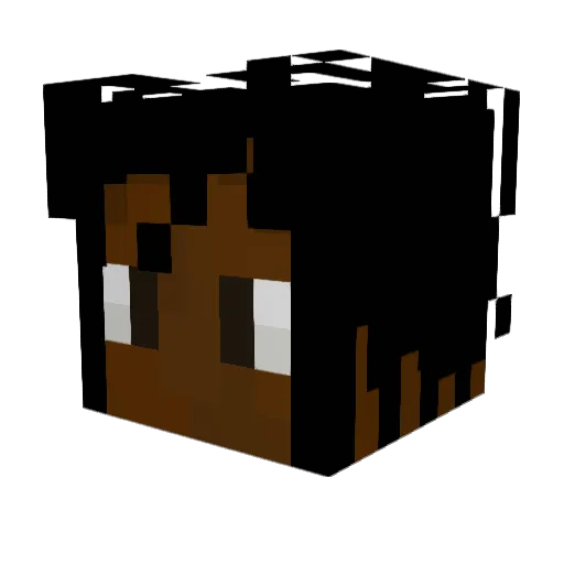 jecXVII Minecraft avatar head, 3D render