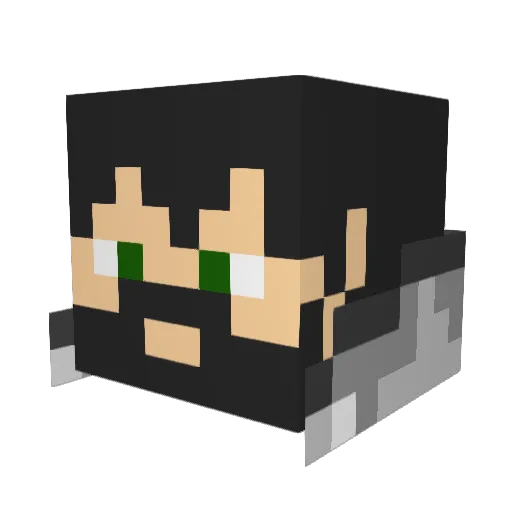 jeccloutier Minecraft avatar head, 3D render