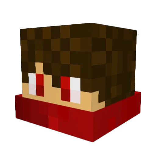 jecf1 Minecraft avatar head, 3D render