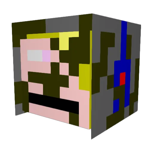 jeck96 Minecraft avatar head, 3D render