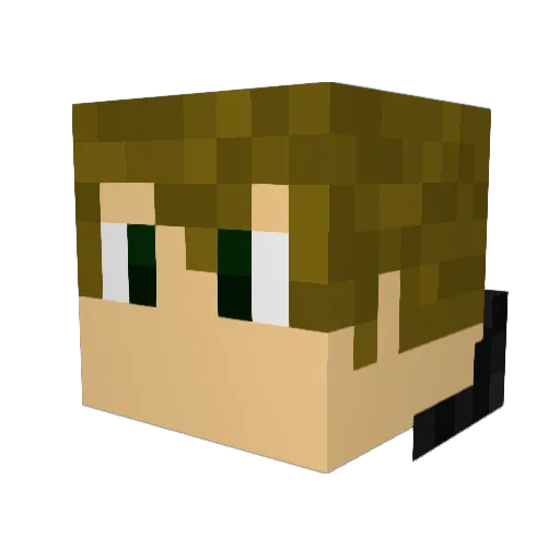 jedibobafett Minecraft avatar head, 3D render