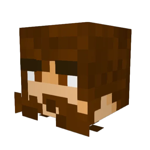 jedichchch Minecraft avatar head, 3D render