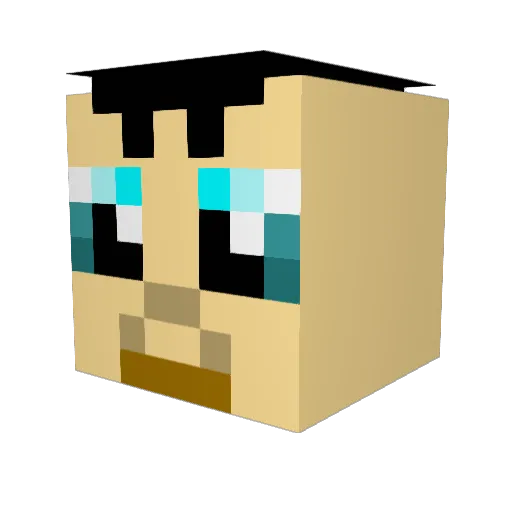 jedisamui Minecraft avatar head, 3D render