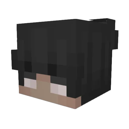 jedsux Minecraft avatar head, 3D render