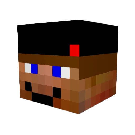 jeedwad Minecraft avatar head, 3D render