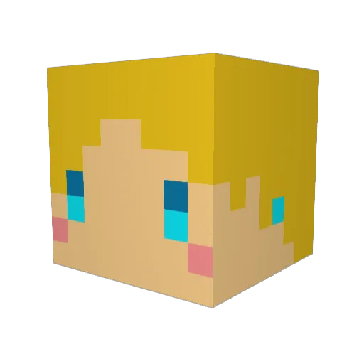 jeeele Minecraft avatar head, 3D render