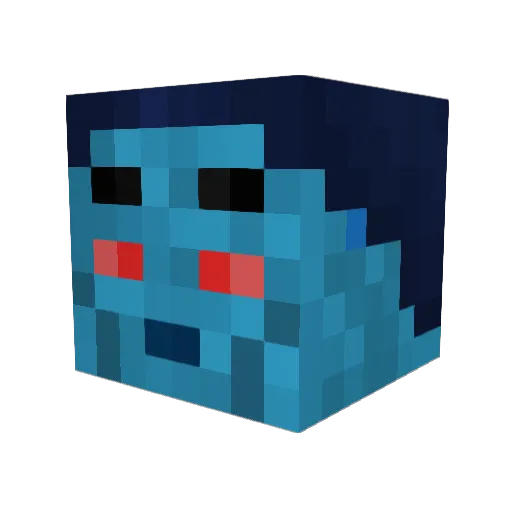 jeekin Minecraft avatar head, 3D render