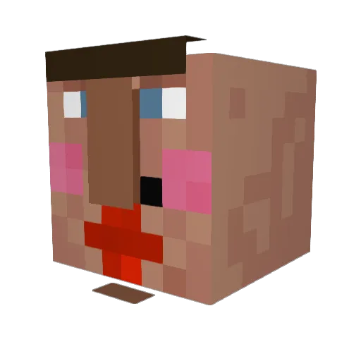 jeemah Minecraft avatar head, 3D render