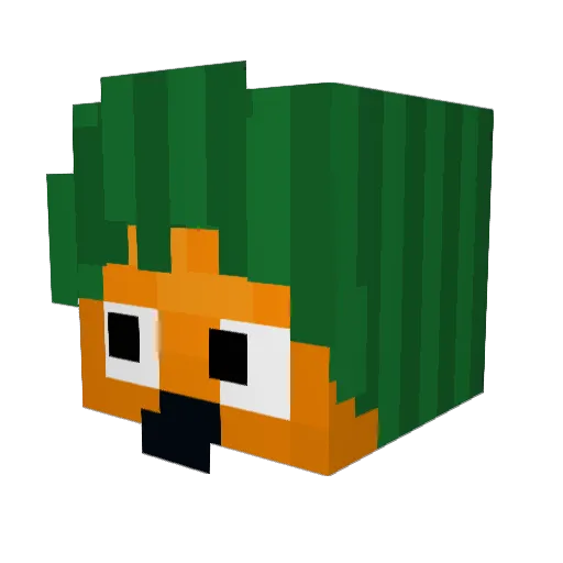 jeeniff Minecraft avatar head, 3D render