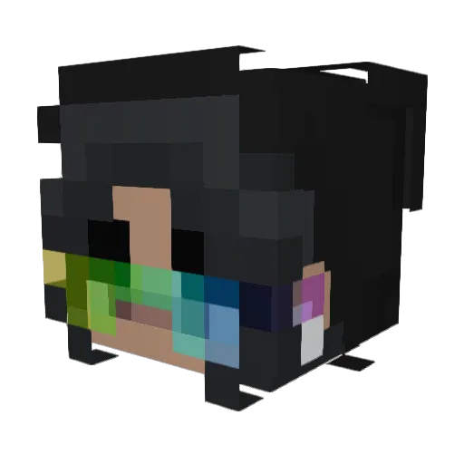jeennie Minecraft avatar head, 3D render