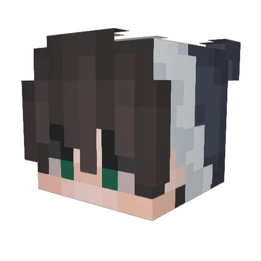 jeeoux Minecraft avatar head, 3D render