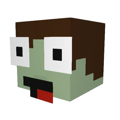 jeep4x7 Minecraft avatar head, 3D render