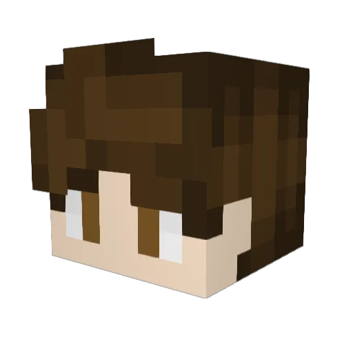 jeeturbo Minecraft avatar head, 3D render