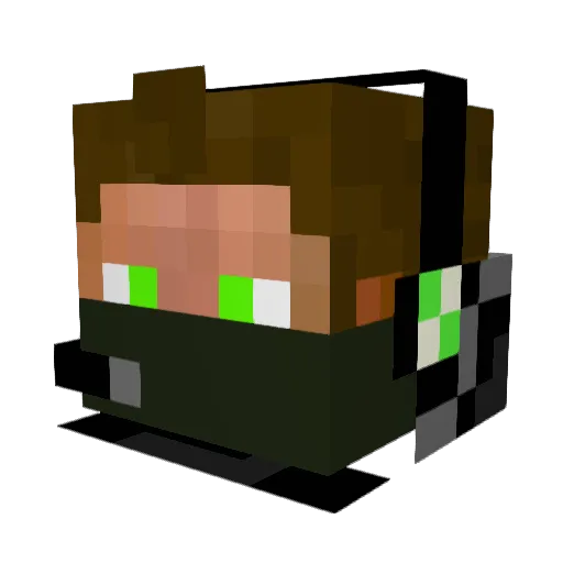jeezemyman Minecraft avatar head, 3D render