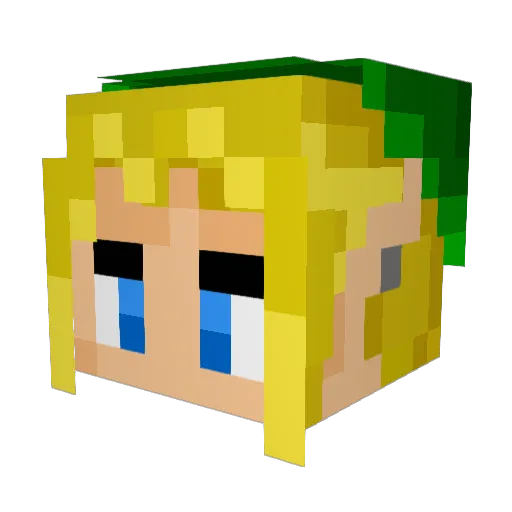 jeezzaz Minecraft avatar head, 3D render
