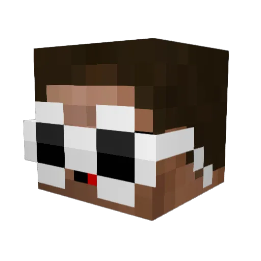 jef18 Minecraft avatar head, 3D render