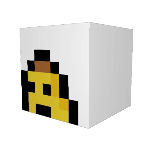 jef5433 Minecraft avatar head, 3D render