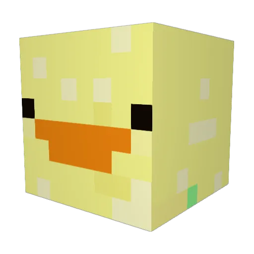 jeff12331 Minecraft avatar head, 3D render