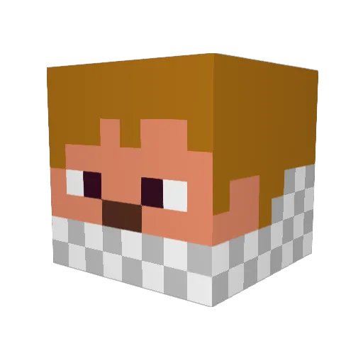 jeff12hardy Minecraft avatar head, 3D render