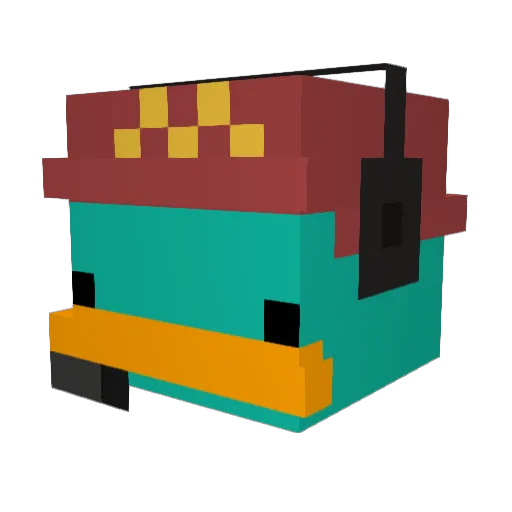 jeff156 Minecraft avatar head, 3D render