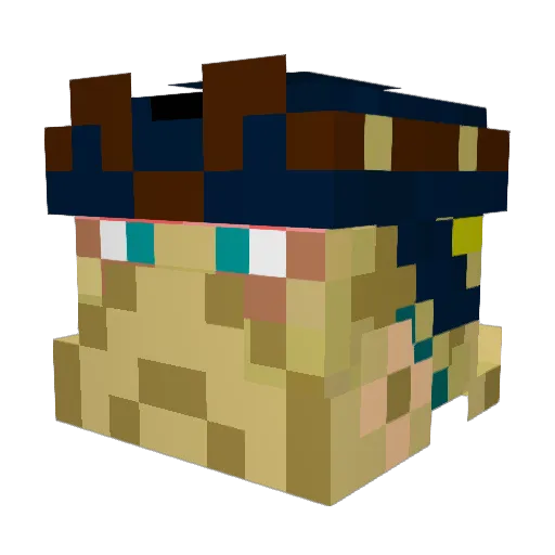 jeff2298 Minecraft avatar head, 3D render