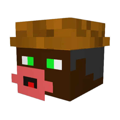 jeffarooo Minecraft avatar head, 3D render