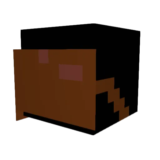 jeffdda Minecraft avatar head, 3D render