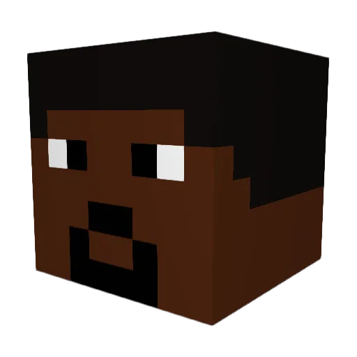 jeffdoge Minecraft avatar head, 3D render