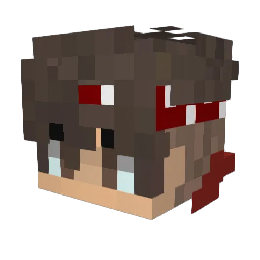 jefferyYangA Minecraft avatar head, 3D render