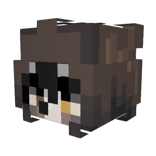 jeffidv Minecraft avatar head, 3D render