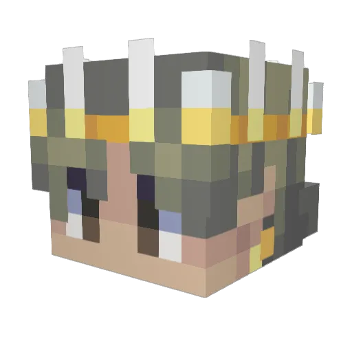 jeffiepoo Minecraft avatar head, 3D render