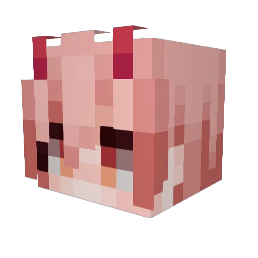 jefflaoo Minecraft avatar head, 3D render