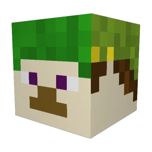 jefflazer Minecraft avatar head, 3D render
