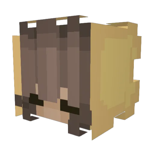 jeffni Minecraft avatar head, 3D render