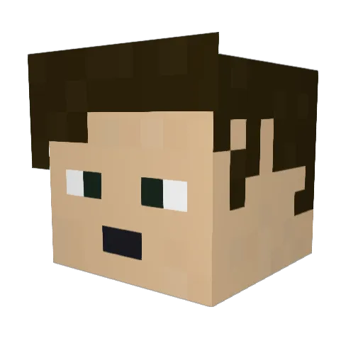 jeffozozo Minecraft avatar head, 3D render
