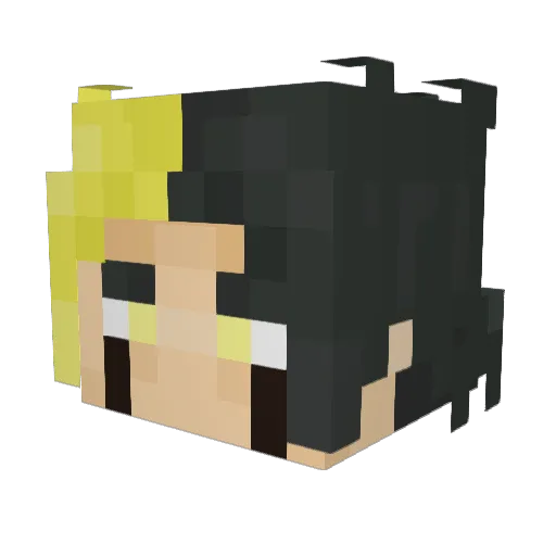 jeffrey128 Minecraft avatar head, 3D render