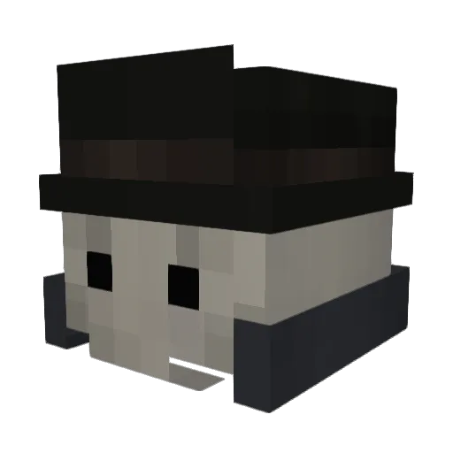jeffripper Minecraft avatar head, 3D render