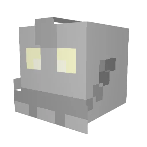 jeffwagg Minecraft avatar head, 3D render